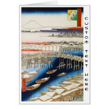 One Hundred Famous Views of Edo Ando Hiroshige Greeting Cards