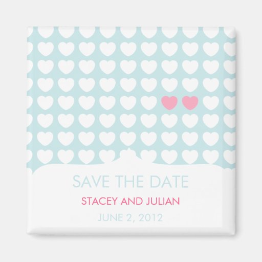One in a Million Hearts Save the Date Magnet