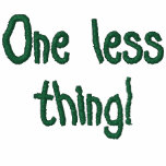 One less thing! embroidered shirts