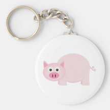 One Little Pig in Pink Keychain