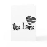 One Love Heart Black cards