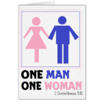 One Man One Woman Greeting Cards