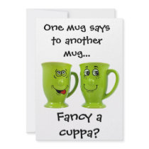 One mug says to another mug... invite invitations