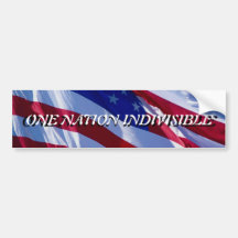 One Nation Indivisible Bumper Sticker