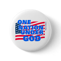 One Nation Under God christian gift Button