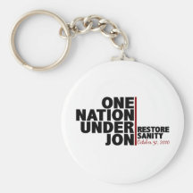 One nation under Jon (Restore Sanity) Key Chains