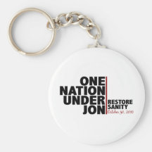 one nation under jon (stewart) keychains