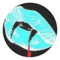 One of a kind kiss round stickers