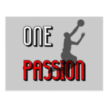 One passion basketball postcard