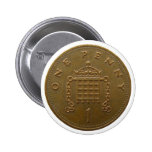 One Penny Pinback Buttons