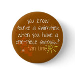 One piece swimsuit tan buttons