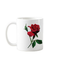 One Red Rosebud Mugs