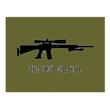 One Shot One Kill Post Cards
