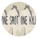 One Shot One Kill Round Stickers