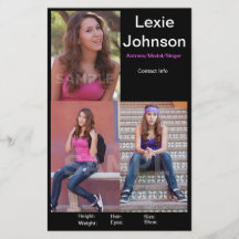 One Side HeadShot Comp Card For Models or Actor Flyer Design