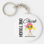 One Tough Chick Breast Cancer Warrior Keychain