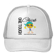 One Tough Chick Thyroid Cancer Warrior Mesh Hats
