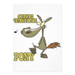 one trick pony cartoon personalized invite