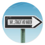ONE WAY STRAIGHT AND NARROW stickers