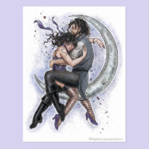 One Way Ticket To The Moon Romantic Love Postcard postcards