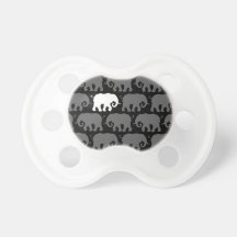 One White Elephant in a Herd Baby Pacifier