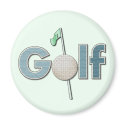 "One Word: Golf" magnets
