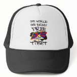 ONE WORLD ONE DREAM FREE TIBET TRUCKER HAT
