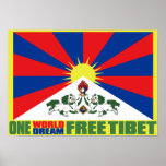 ONE WORLD ONE DREAM FREE TIBET POSTERS