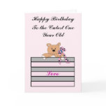 One Year Old Birthday card
