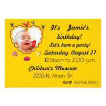 One Year Old Birthday Personalized Announcements