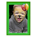 One Year Old Birthday Photo Cards business cards