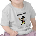 One year old pirate boy t-shirts