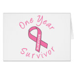 One Year Survivor (Circle Pink Ribbon) cards