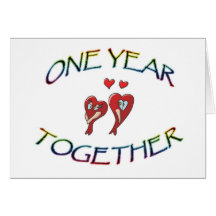 ONE YEAR TOGETHER CARDS