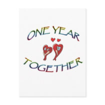 ONE YEAR TOGETHER POST CARD
