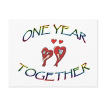 ONE YEAR TOGETHER POST CARD