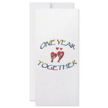 ONE YEAR TOGETHER CUSTOMIZED RACK CARD