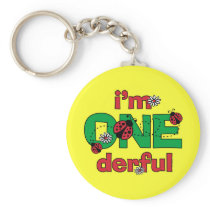 ONEderful Ladybug 1st Birthday Keychains