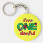ONEderful Ladybug 1st Birthday Keychains