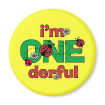 ONEderful Ladybug 1st Birthday Fridge Magnets