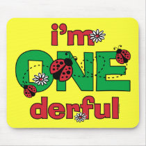 ONEderful Ladybug 1st Birthday Mouse Mat
