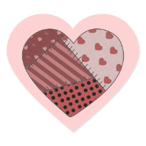 Oneness Patchwork Heart - Country Western Heart Sticker