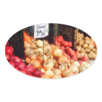 Onions and Potatoes Oval Sticker