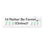 Online Farming Game Bumper Sticker
