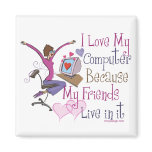 Online Friends Magnets