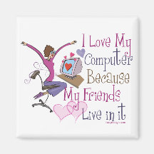 Online Friends Magnets