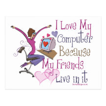 Online Friends Postcards