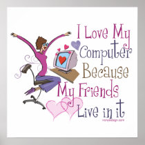 Online Friends Poster Print posters