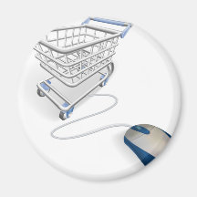 Online internet shopping concept magnet