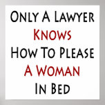 Only A Lawyer Knows How To Please A Woman In Bed Poster